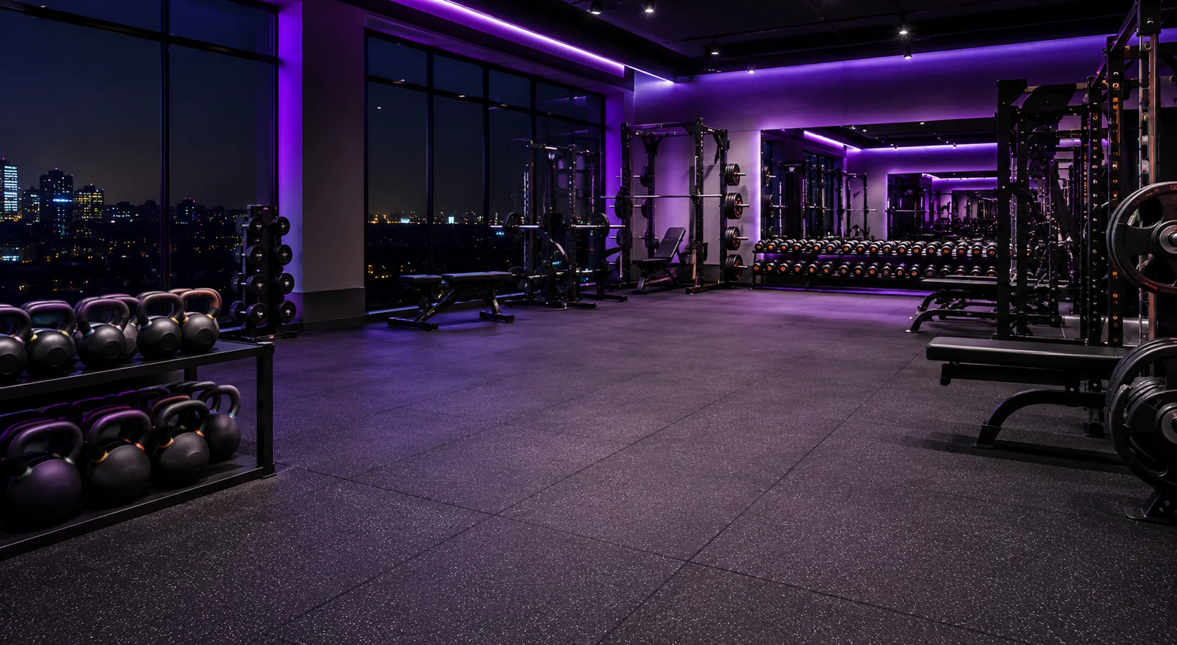 Commercial fitness club rubber gym flooring
